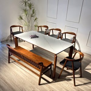 Bộ Bàn Ăn OKA 1m79 phối bench - OK5GB14