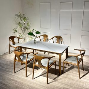 Bộ Bàn Ăn Đá SENI 1m595 - SE6G159