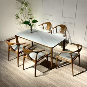 Bộ Bàn Ăn Đá SENI 1m595 - SE5G159