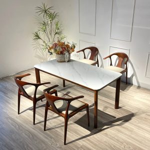 Bộ Bàn Ăn Đá SENI 1m595 - SE4G159W