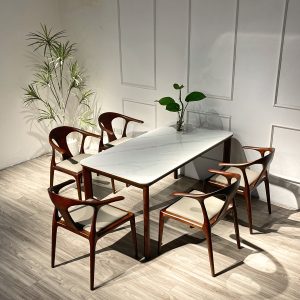 Bộ Bàn Ăn Đá SENI 1m595 - SE5G159W