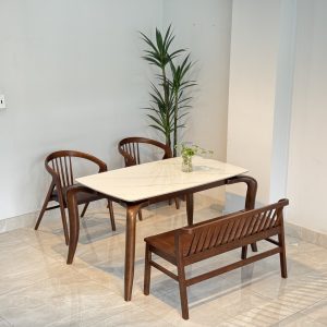 Bộ Bàn Ăn MORI 1M4 - 2 Ghế Phối Bench 1m1