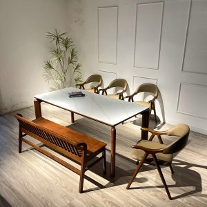 Bộ bàn ăn Lifumi 1M79 phối bench - 4GBXH14