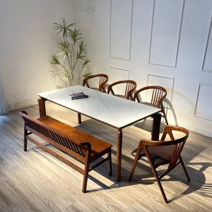 Bộ Bàn Ăn MORI 1m79 Phối bench - ĐMR4GB14