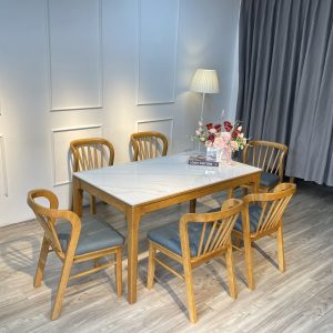 Bộ Bàn Ăn Candy Mặt Đá Ceramic - CA14V6G