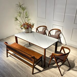 Bộ Bàn Ăn MORI 1m595 phối bench - MR3GB14