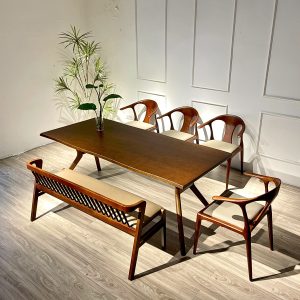 Bộ Bàn Ăn SENI 2M Phối Bench Mùa Thu - BSE4G138