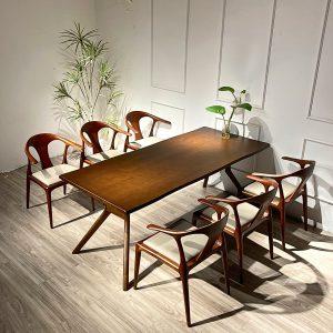 Bộ Bàn Ăn Gỗ SENI 2M- SN6G20