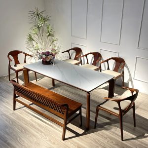 Bộ Bàn Ăn SENI 1m79 Phối bench - ĐSE5GB14