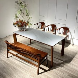 Bộ Bàn Ăn SENI 1m79 Phối bench - ĐSE3GB14