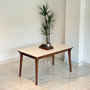 Bàn Ăn Mặt Đá NAVI 1M39 Walnut