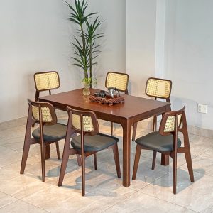 Bộ Bàn Ăn Gỗ TIRA 1M35 - GTR6G1M35