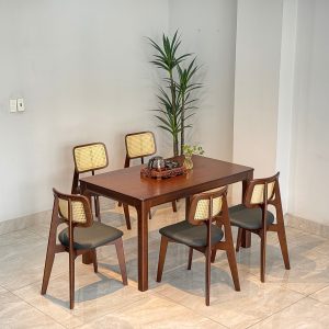 Bộ Bàn Ăn Gỗ TIRA 1M35 - GTR5G1M35